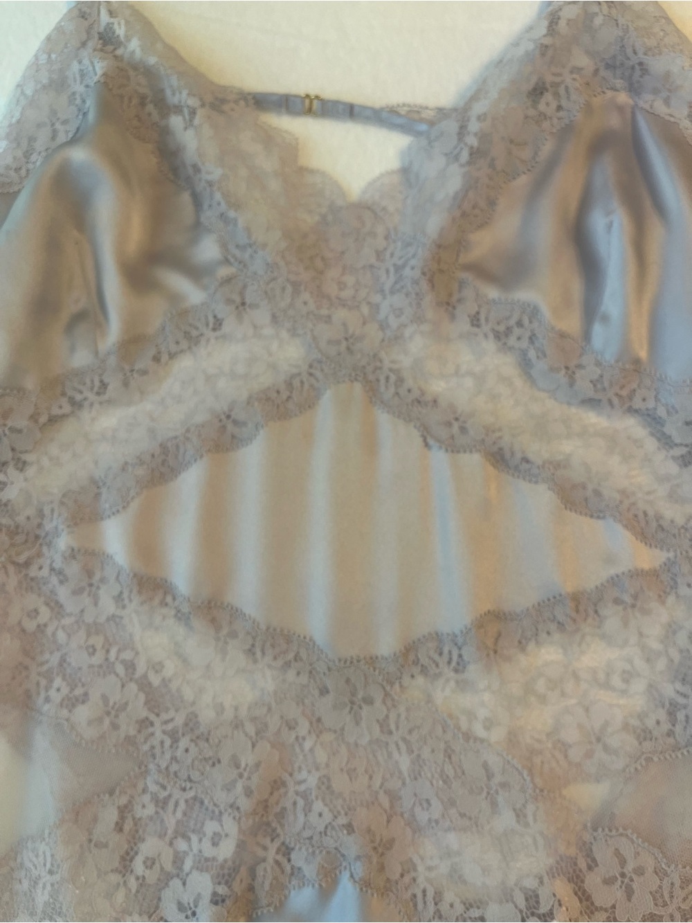 Victoria's Secret Light Lavender Satin & Lace Chemise - Picture 7 of 10